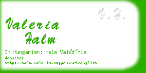 valeria halm business card